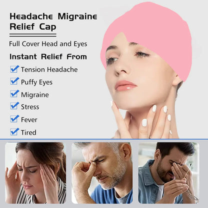Migraine Relief Hat headache Gel Hot Cold Sleeping Eye Mask Therapy