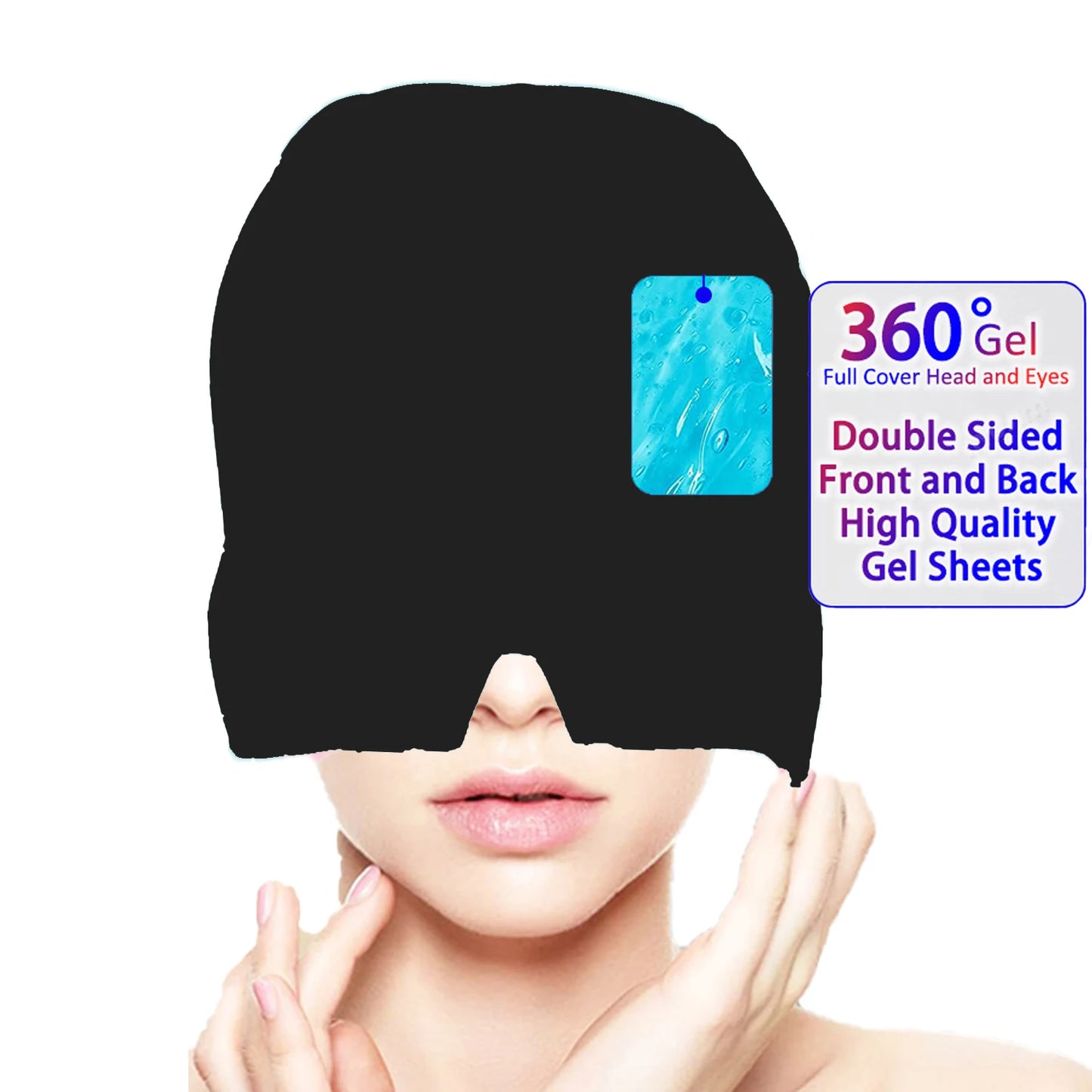 Migraine Relief Hat headache Gel Hot Cold Sleeping Eye Mask Therapy