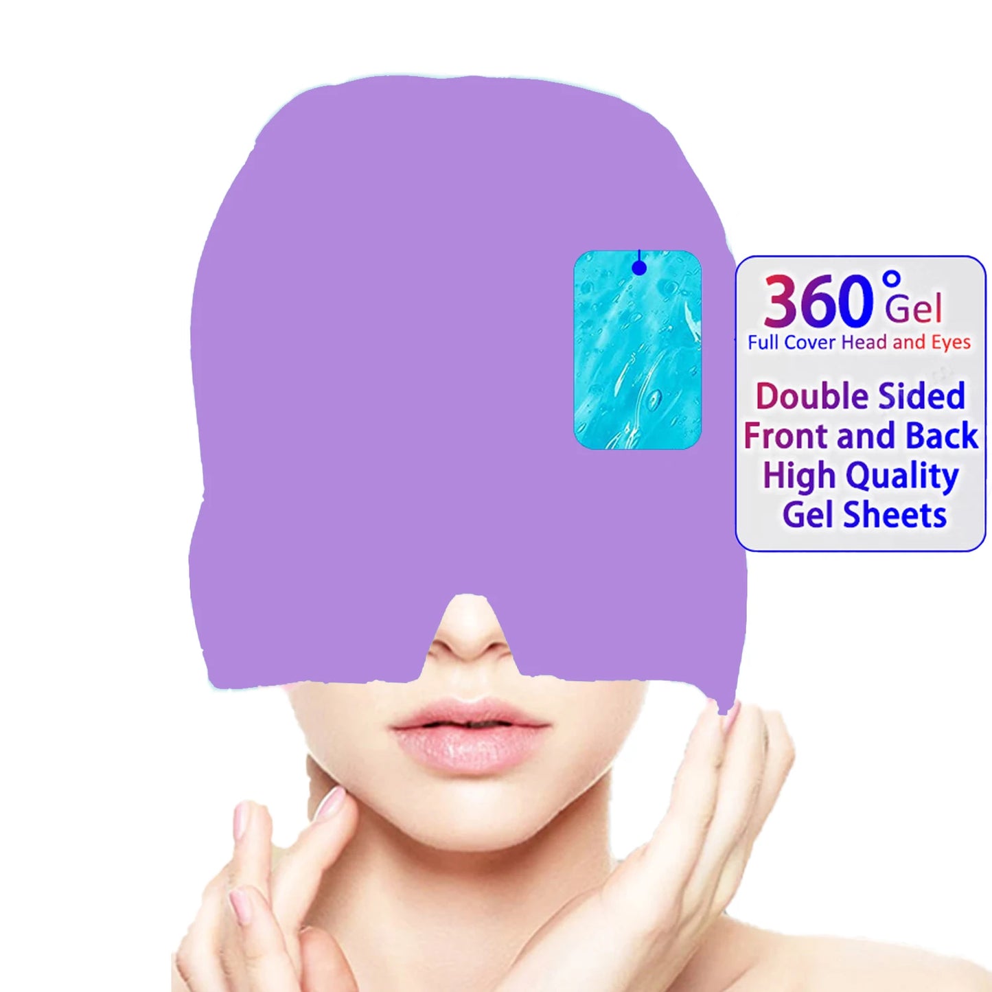 Migraine Relief Hat headache Gel Hot Cold Sleeping Eye Mask Therapy