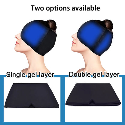 Migraine Relief Hat headache Gel Hot Cold Sleeping Eye Mask Therapy
